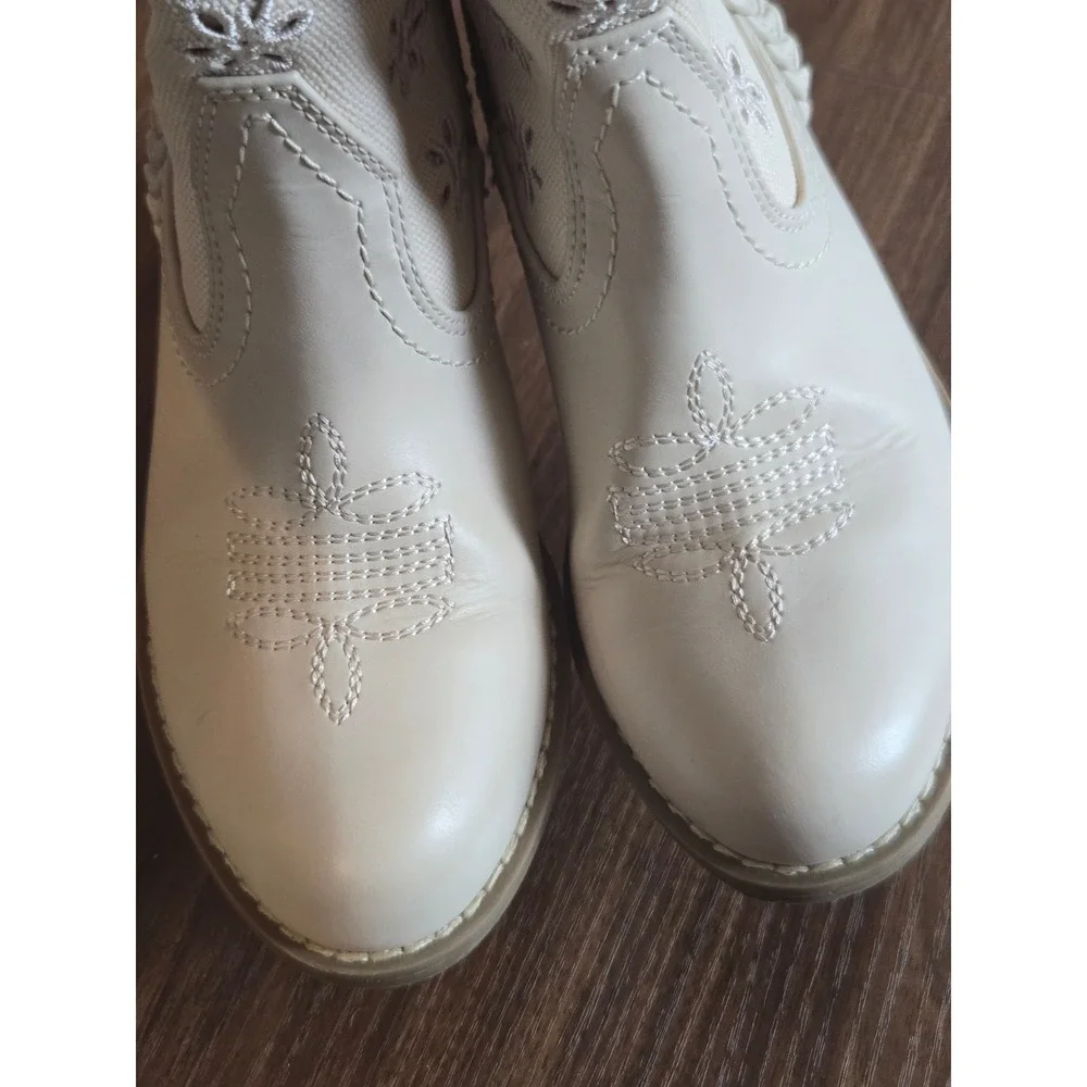 Dolce Vita Lucia Faux Leather Embroidered Cowboy Boots Western Ankle Booties 13c